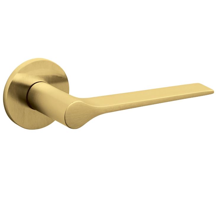 Olivari deurkruk Lama L op rozet messing mat titaan PVD