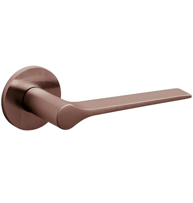 Olivari deurkruk Lama L op rozet brons mat titaan PVD