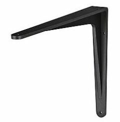 Plankdrager Herakles Aluminium Zwart Gemoffeld 400x350 mm