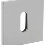 Olivari rozet vierkant met sleutelgat chroom