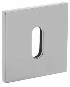 Olivari rozet vierkant met sleutelgat chroom