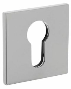 Olivari rozet vierkant met profielcilindergat chroom