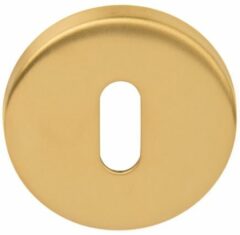Sleutelplaatje Rond PVD Mat Goud