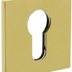 Olivari rozet vierkant met profielcilindergat messing titaan PVD