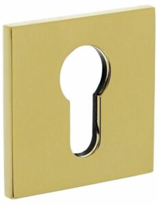 Olivari rozet vierkant met profielcilindergat messing titaan PVD