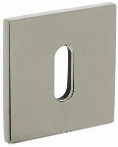 Olivari rozet vierkant met sleutelgat nikkel titaan PVD