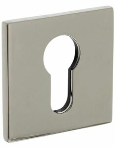 Olivari rozet vierkant met profielcilindergat nikkel titaan PVD