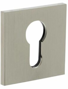Olivari rozet vierkant met profielcilindergat nikkel mat titaan PVD