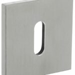 Olivari rozet vierkant met sleutelgat RVS mat titaan PVD