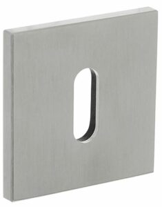 Olivari rozet vierkant met sleutelgat RVS mat titaan PVD