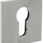 Olivari rozet vierkant met profielcilindergat RVS mat titaan PVD