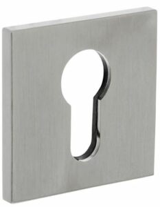 Olivari rozet vierkant met profielcilindergat RVS mat titaan PVD