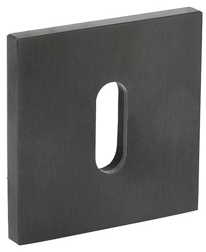 Olivari rozet vierkant met sleutelgat antraciet mat titaan PVD