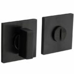 Olivari rozet toilet-/badkamersluiting vierkant antraciet mat titaan PVD