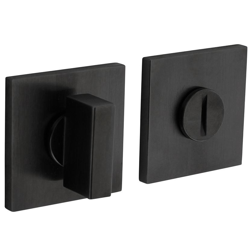 Olivari rozet toilet-/badkamersluiting vierkant antraciet mat titaan PVD