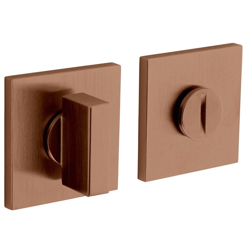 Olivari rozet toilet-/badkamersluiting vierkant koper mat titaan PVD