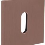 Olivari rozet vierkant met sleutelgat brons mat titaan PVD