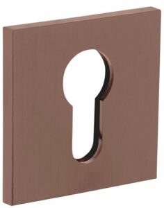 Olivari rozet vierkant met profielcilindergat brons mat titaan PVD