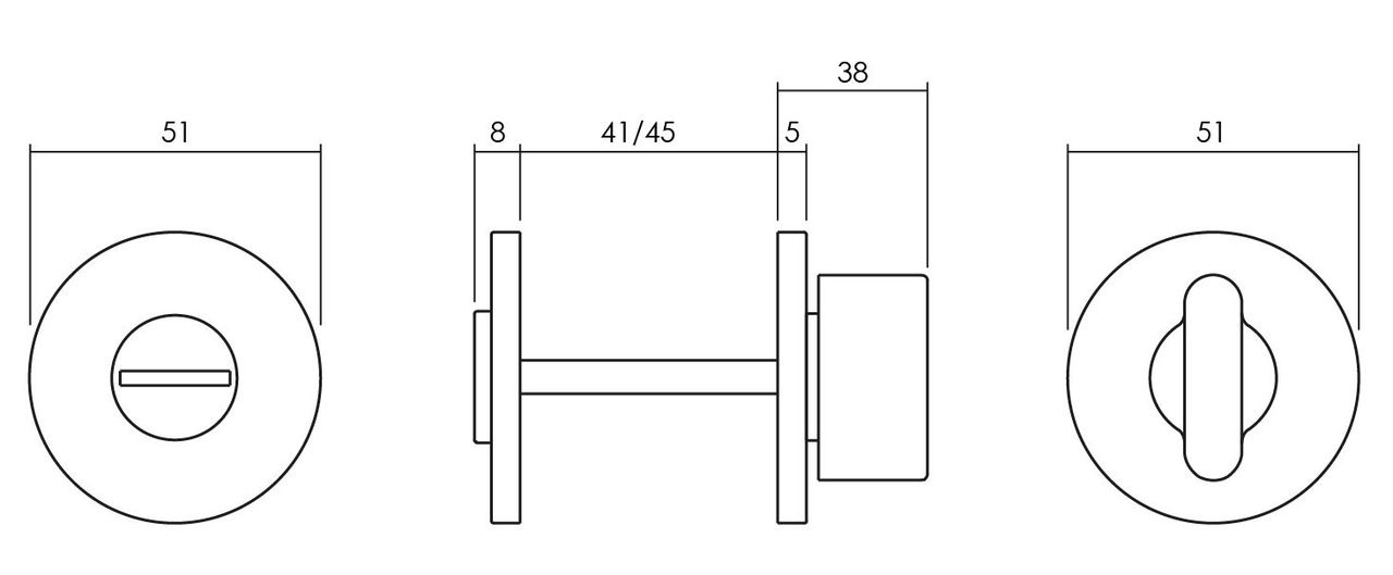 Olivari rozet toilet-/badkamersluiting rond chroom - Afbeelding 2
