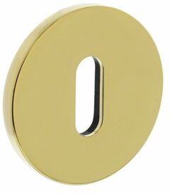 Olivari rozet rond met sleutelgat messing titaan PVD