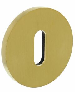 Olivari rozet rond met sleutelgat messing mat titaan PVD