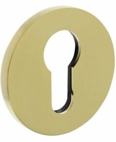 Olivari rozet rond met profielcilindergat messing mat titaan PVD