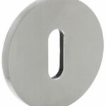 Olivari rozet rond met sleutelgat RVS mat titaan PVD