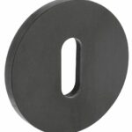 Olivari rozet rond met sleutelgat antraciet mat titaan PVD