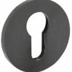 Olivari rozet rond met profielcilindergat antraciet mat titaan PVD