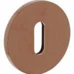Olivari rozet rond met sleutelgat koper mat titaan PVD