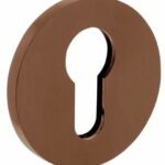 Olivari rozet rond met profielcilindergat koper mat titaan PVD