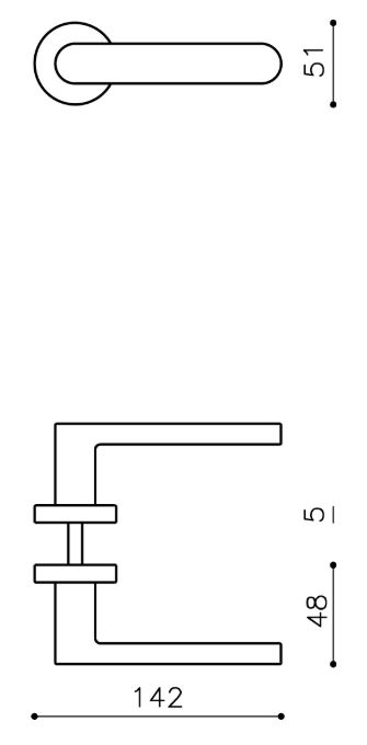 Olivari deurklink Link op rozet chroom mat - Afbeelding 2
