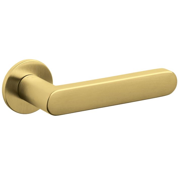 Olivari deurkruk Link op rozet messing mat titaan PVD