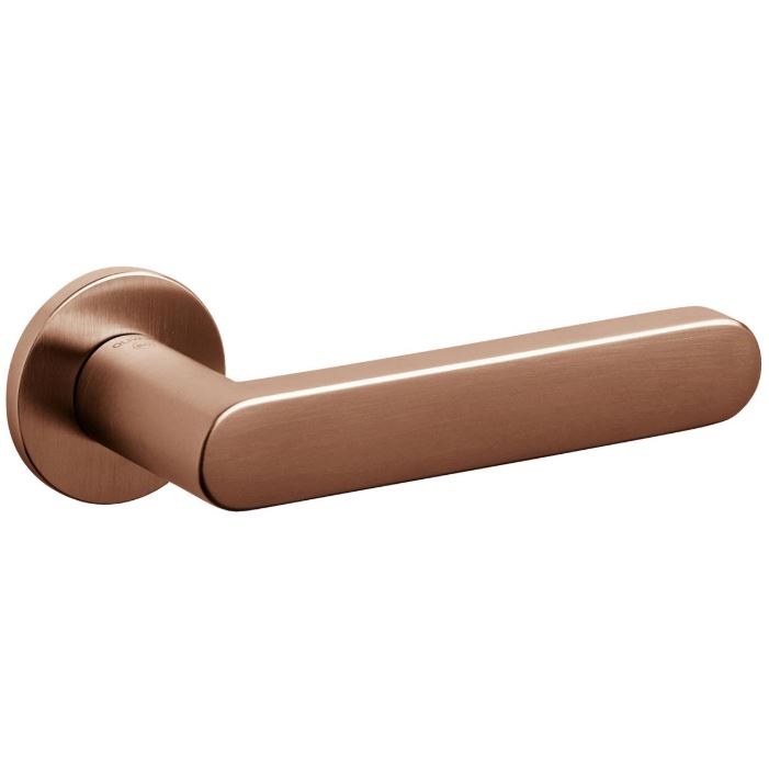 Olivari deurkruk Link op rozet koper mat titaan PVD