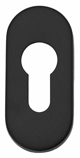 PC-Plaatje Ovaal verdekt Mat Zwart