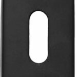 Sleutelplaatje Ovaal verdekt Mat Zwart