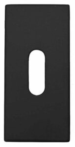 Sleutelplaatje Rechthoekig verdekt Mat Zwart