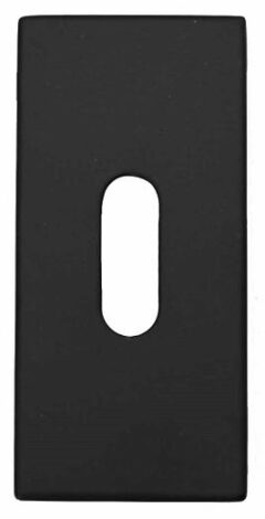 Sleutelplaatje Rechthoekig verdekt Mat Zwart