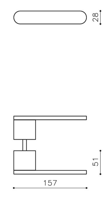 Olivari deurklink Radial koper mat titaan PVD - Afbeelding 2