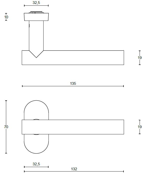 Deurklink Youri op ovaal rozet mat zwart - Afbeelding 2