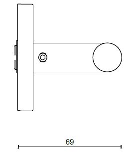 Deurklink Youri op ovaal rozet mat zwart - Afbeelding 3