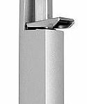 Deurvastzetter voetstift 32x207 mm zilvergrijs