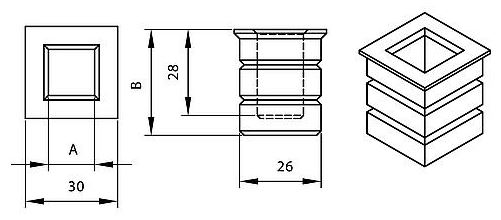Sluitpot 13 mm instort model tbv pompespagnolet stangen - Afbeelding 2