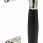 Intersteel handgreep Ton Basic 75/150mm op vierkant rozet nikkel/zwart