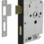 Intersteel Badkamer/Toilet slot 63/8mm Met Zwart Gelakte Voorplaat 20X175 mm