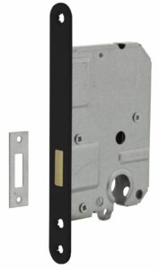 Intersteel Cilinder Kastslot Met Zwart Gelakte Voorplaat 20X175 mm