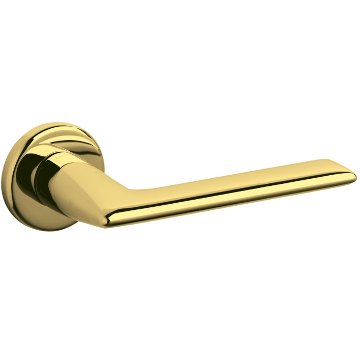 Olivari deurkruk Tecno op rozet messing titaan PVD