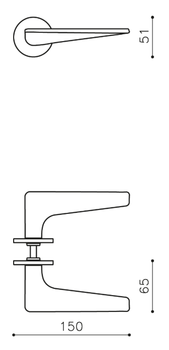 Olivari deurklink Twist op rozet chroom - Afbeelding 2