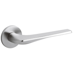 Olivari deurkruk Twist op rozet chroom mat