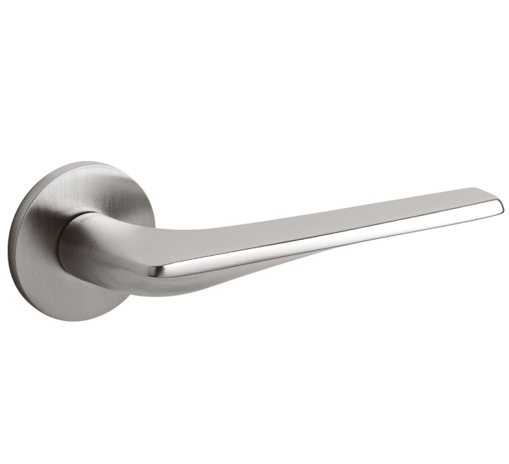 Olivari deurkruk Twist op rozet rvs mat titaan PVD